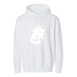 I Know What I'm Doing Funny Cat Garment-Dyed Fleece Hoodie