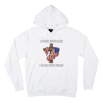 I Kneel With God I Stand With Trump Hoodie