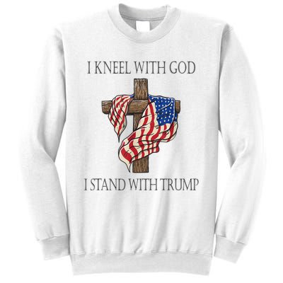 I Kneel With God I Stand With Trump Sweatshirt