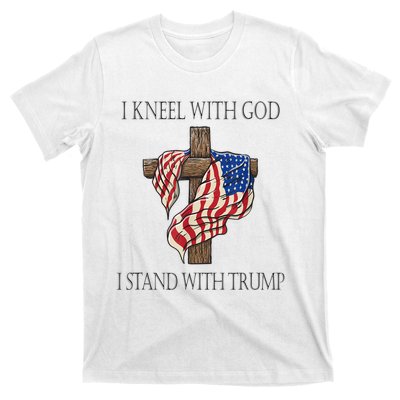 I Kneel With God I Stand With Trump T-Shirt