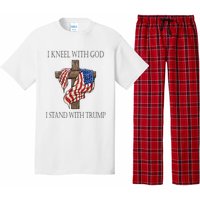 I Kneel With God I Stand With Trump Pajama Set