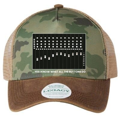 I Know What All The Buttons Do Audio Sound Engineer Legacy Tie Dye Trucker Hat