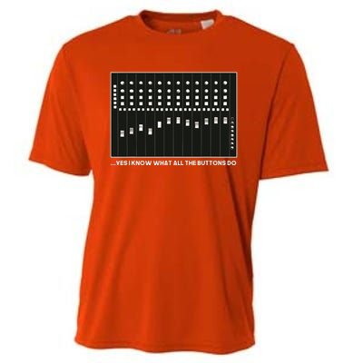 I Know What All The Buttons Do Audio Sound Engineer Cooling Performance Crew T-Shirt