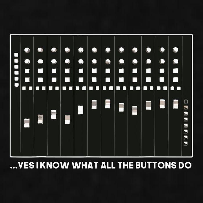 I Know What All The Buttons Do Audio Sound Engineer Ladies PosiCharge Tri-Blend Wicking Tank