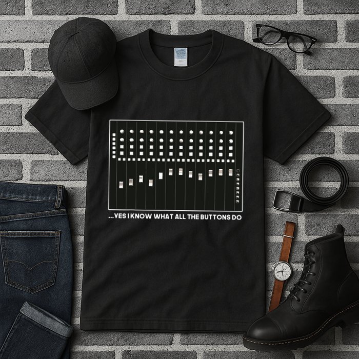 I Know What All The Buttons Do Audio Sound Engineer Tall T-Shirt