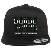 I Know What All The Buttons Do Audio Sound Engineer Flatbill Hat