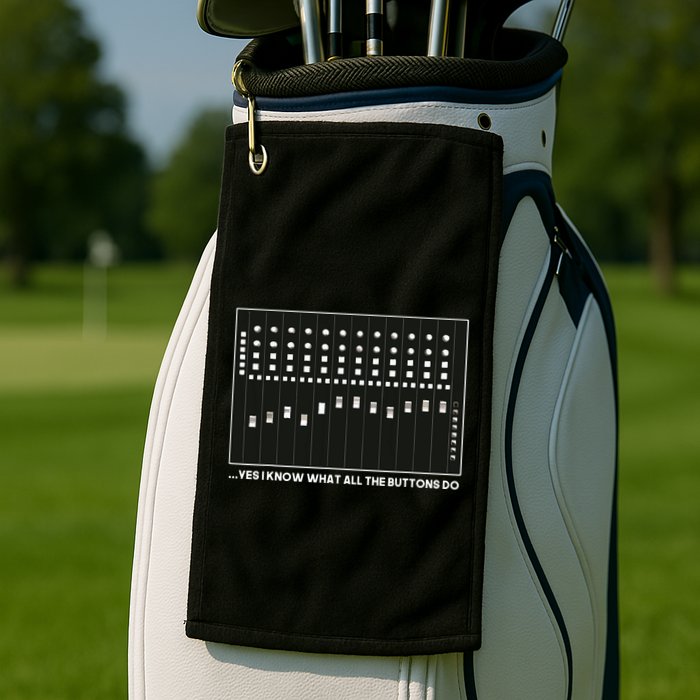 I Know What All The Buttons Do Audio Sound Engineer Golf Towel