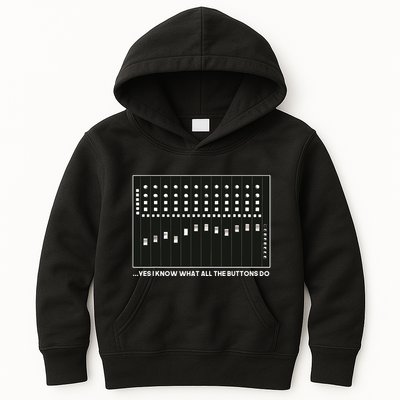 I Know What All The Buttons Do Audio Sound Engineer Kids Hoodie