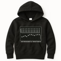 I Know What All The Buttons Do Audio Sound Engineer Kids Hoodie