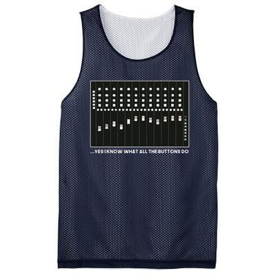 I Know What All The Buttons Do Audio Sound Engineer Mesh Reversible Basketball Jersey Tank