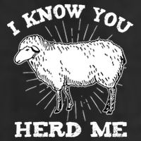 I Know You Herd Me Sheep Herder Farm Animal Shepherd 7 Panel Mesh Trucker Snapback Hat