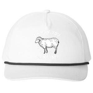 I Know You Herd Me Sheep Herder Farm Animal Shepherd Snapback Five-Panel Rope Hat