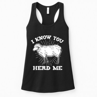I Know You Herd Me Sheep Herder Farm Animal Shepherd Womens Tank Top