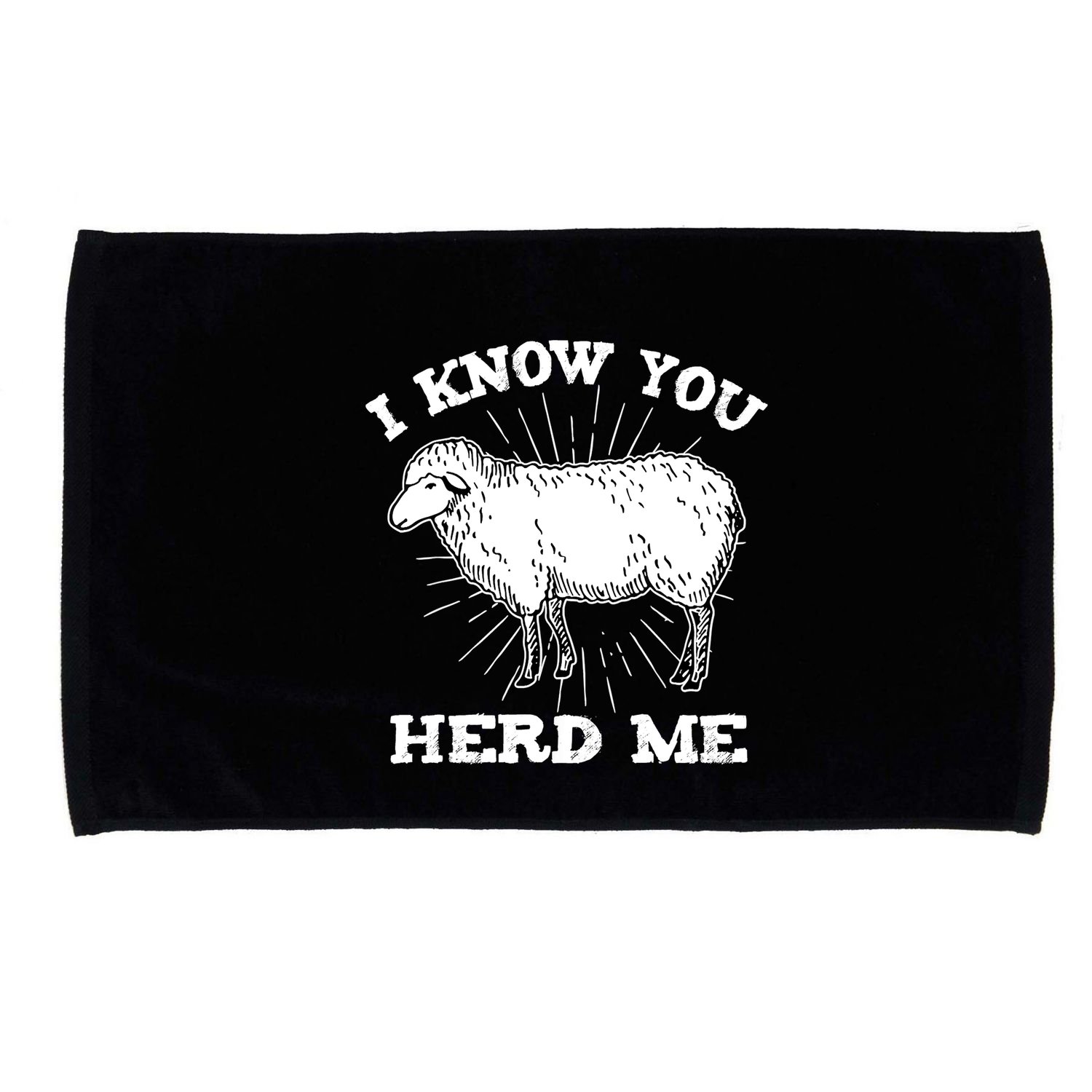 I Know You Herd Me Sheep Herder Farm Animal Shepherd Microfiber Hand Towel