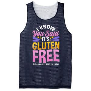 I Know You Said It's Gluten Free Funny Gluten Free Tee Mesh Reversible Basketball Jersey Tank