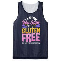 I Know You Said It's Gluten Free Funny Gluten Free Tee Mesh Reversible Basketball Jersey Tank