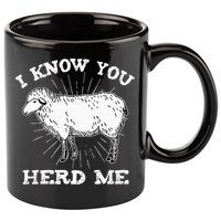 I Know You Herd Me Sheep Herder Farm Animal Shepherd 11oz C Handle Ceramic Mug