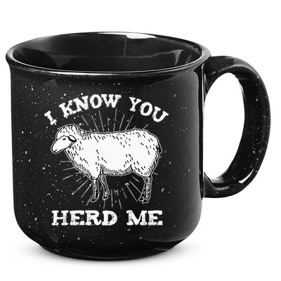I Know You Herd Me Sheep Herder Farm Animal Shepherd 15oz Campfire Ceramic Mug