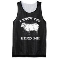 I Know You Herd Me Sheep Herder Farm Animal Shepherd Mesh Reversible Basketball Jersey Tank