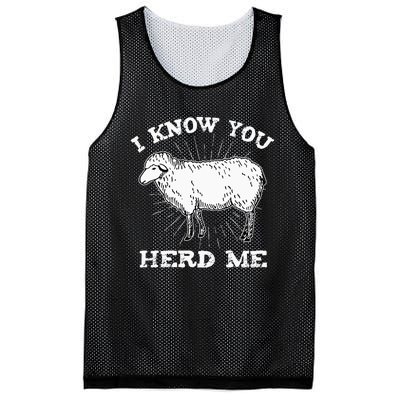 I Know You Herd Me Sheep Herder Farm Animal Shepherd Mesh Reversible Basketball Jersey Tank