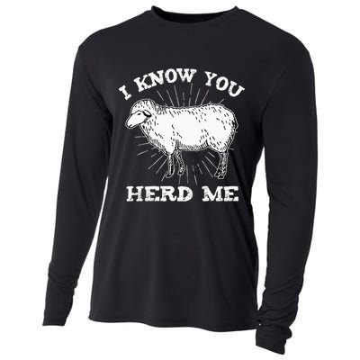 I Know You Herd Me Sheep Herder Farm Animal Shepherd Cooling Performance Long Sleeve Crew
