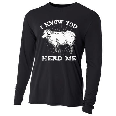 I Know You Herd Me Sheep Herder Farm Animal Shepherd Cooling Performance Long Sleeve Crew