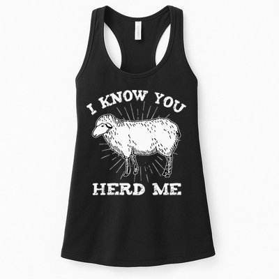 I Know You Herd Me Sheep Herder Farm Animal Shepherd Womens Tank Top