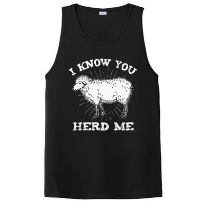 I Know You Herd Me Sheep Herder Farm Animal Shepherd PosiCharge Competitor Tank