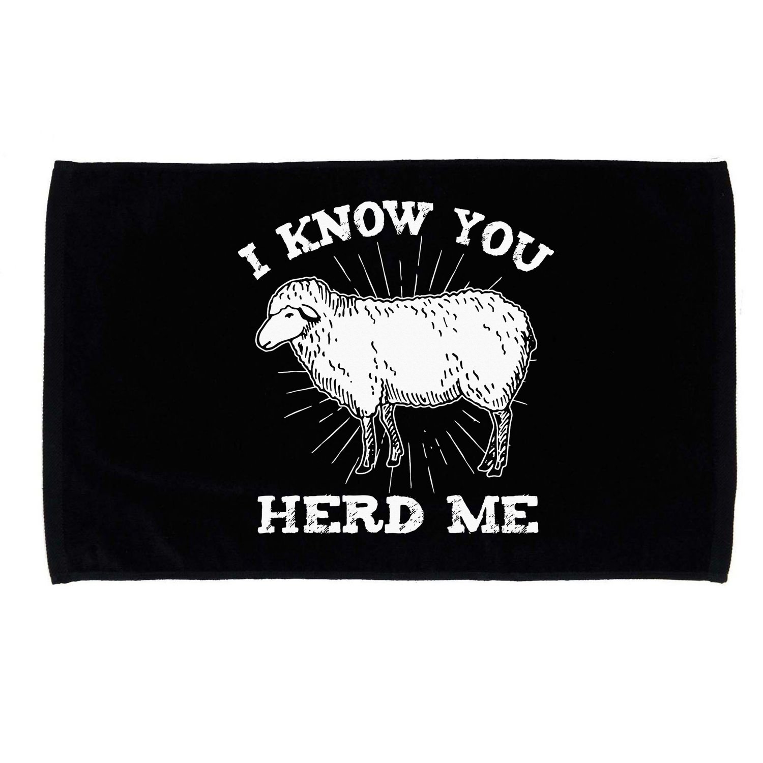 I Know You Herd Me Sheep Herder Farm Animal Shepherd Microfiber Hand Towel