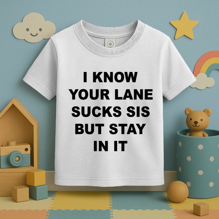 I Know Your Lane Sucks Sis But Stay In It Hoesmad Toddler T-Shirt