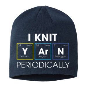 I Knit Yarn Periodically Funny Knitting Gift Sustainable Beanie