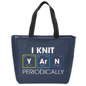 I Knit Yarn Periodically Funny Knitting Gift Zip Tote Bag