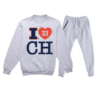 I Love 33 Ch Coleman Hawkin Premium Crewneck Sweatsuit Set