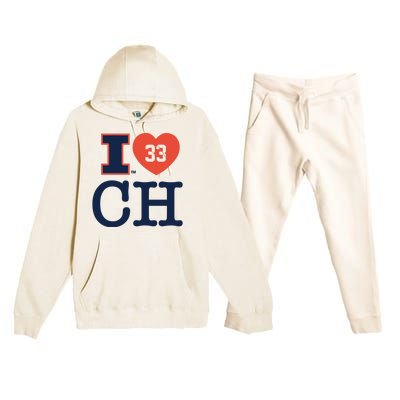 I Love 33 Ch Coleman Hawkin Premium Hooded Sweatsuit Set