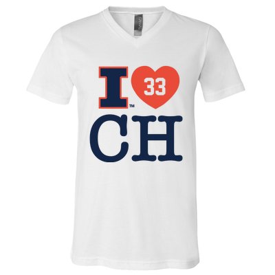 I Love 33 Ch Coleman Hawkin V-Neck T-Shirt