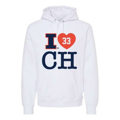 I Love 33 Ch Coleman Hawkin Premium Hoodie