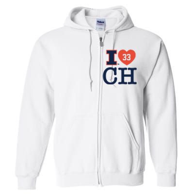 I Love 33 Ch Coleman Hawkin Full Zip Hoodie