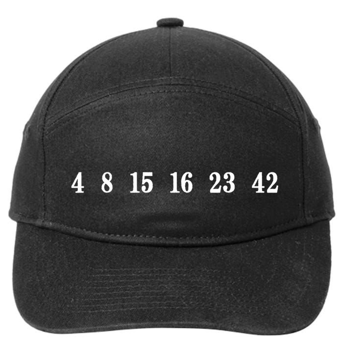 IM Lost 4 8 15 16 23 42 Numbers Simple 7-Panel Snapback Hat
