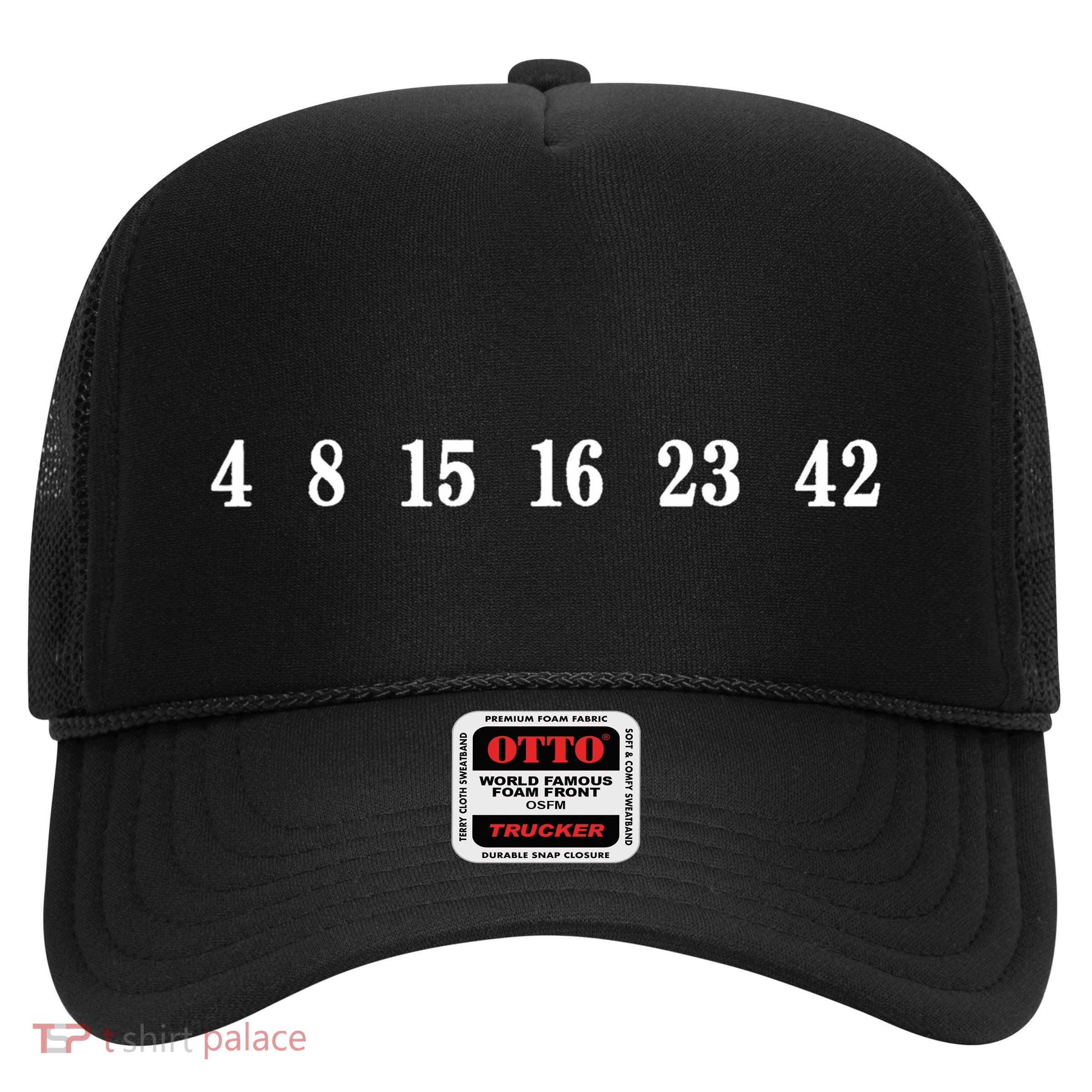 IM Lost 4 8 15 16 23 42 Numbers Simple Trucker Hat