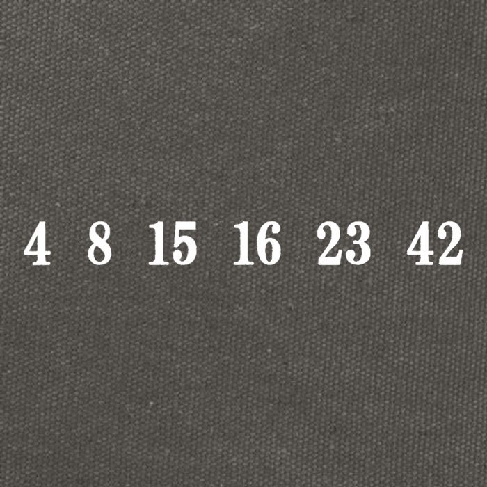 IM Lost 4 8 15 16 23 42 Numbers Simple Cotton Canvas Backpack
