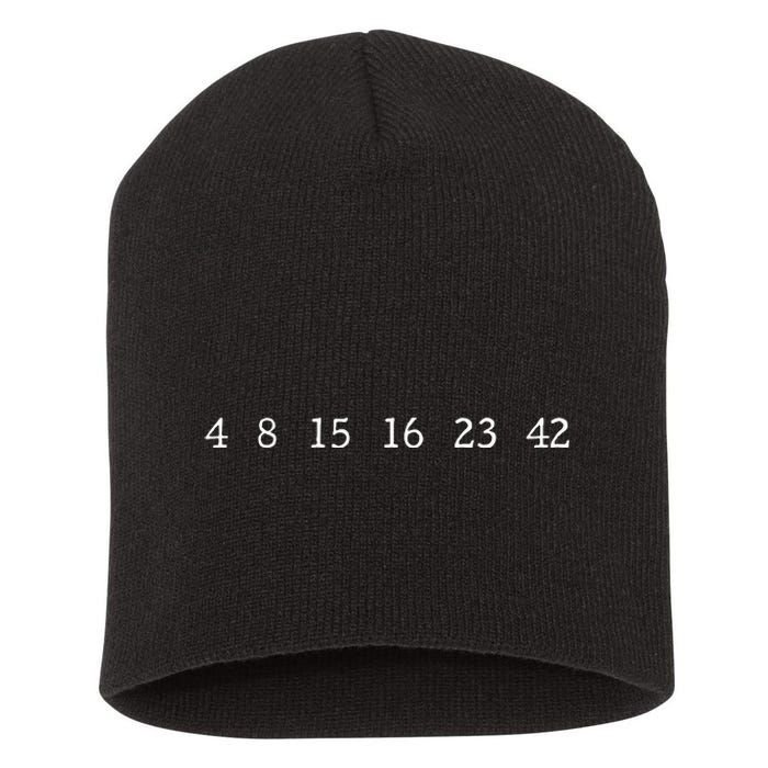 IM Lost 4 8 15 16 23 42 Numbers Simple Short Acrylic Beanie