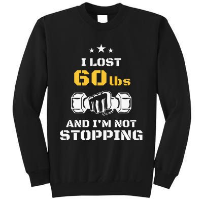 I Lost 60 Pounds Weight Loss Celebration Announcement Sweatshirt