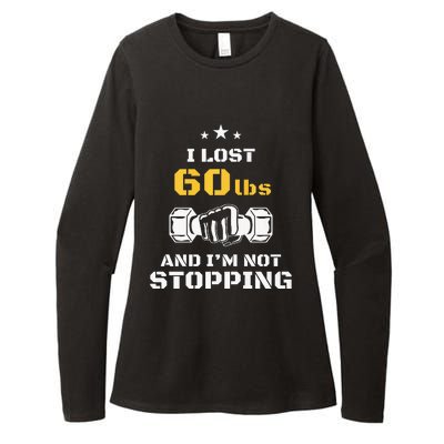 I Lost 60 Pounds Weight Loss Celebration Announcement Womens CVC Long Sleeve Shirt