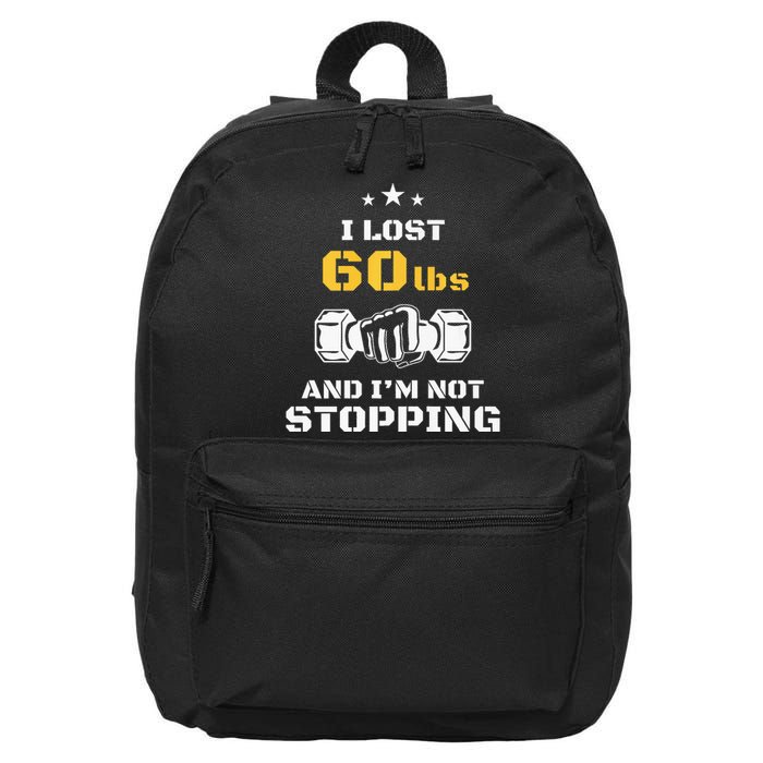 I Lost 60 Pounds Weight Loss Celebration Announcement 16 in Basic Backpack