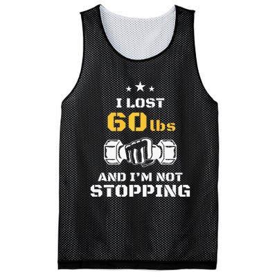 I Lost 60 Pounds Weight Loss Celebration Announcement Mesh Reversible Basketball Jersey Tank