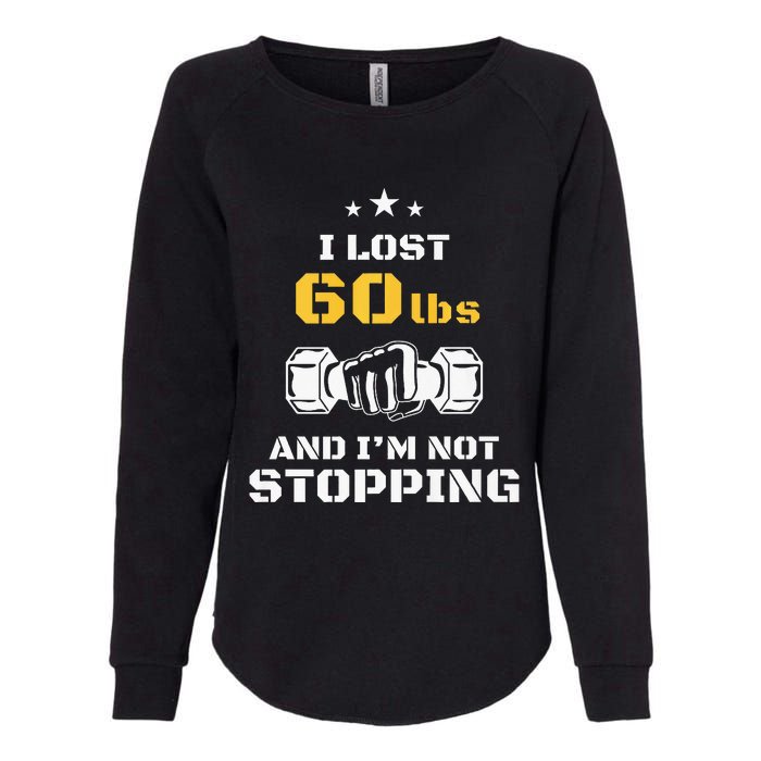 I Lost 60 Pounds Weight Loss Celebration Announcement Womens California Wash Sweatshirt