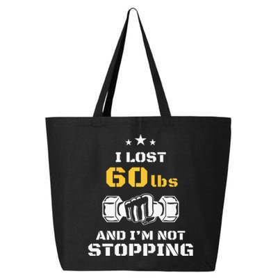 I Lost 60 Pounds Weight Loss Celebration Announcement 25L Jumbo Tote