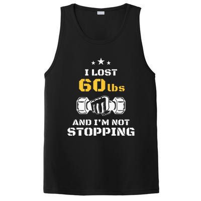 I Lost 60 Pounds Weight Loss Celebration Announcement PosiCharge Competitor Tank