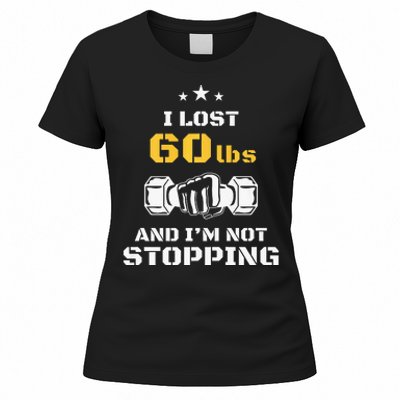 I Lost 60 Pounds Weight Loss Celebration Announcement Women's T-Shirt