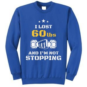 I Lost 60 Pounds Weight Loss Celebration Announcement Tall Sweatshirt